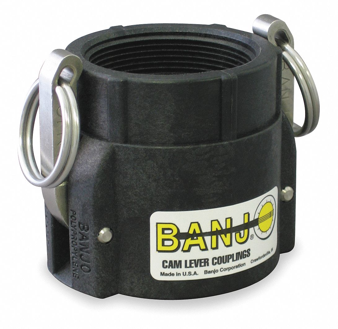 BANJO Cam and Groove Coupling, Body Material Polypropylene, Type D
