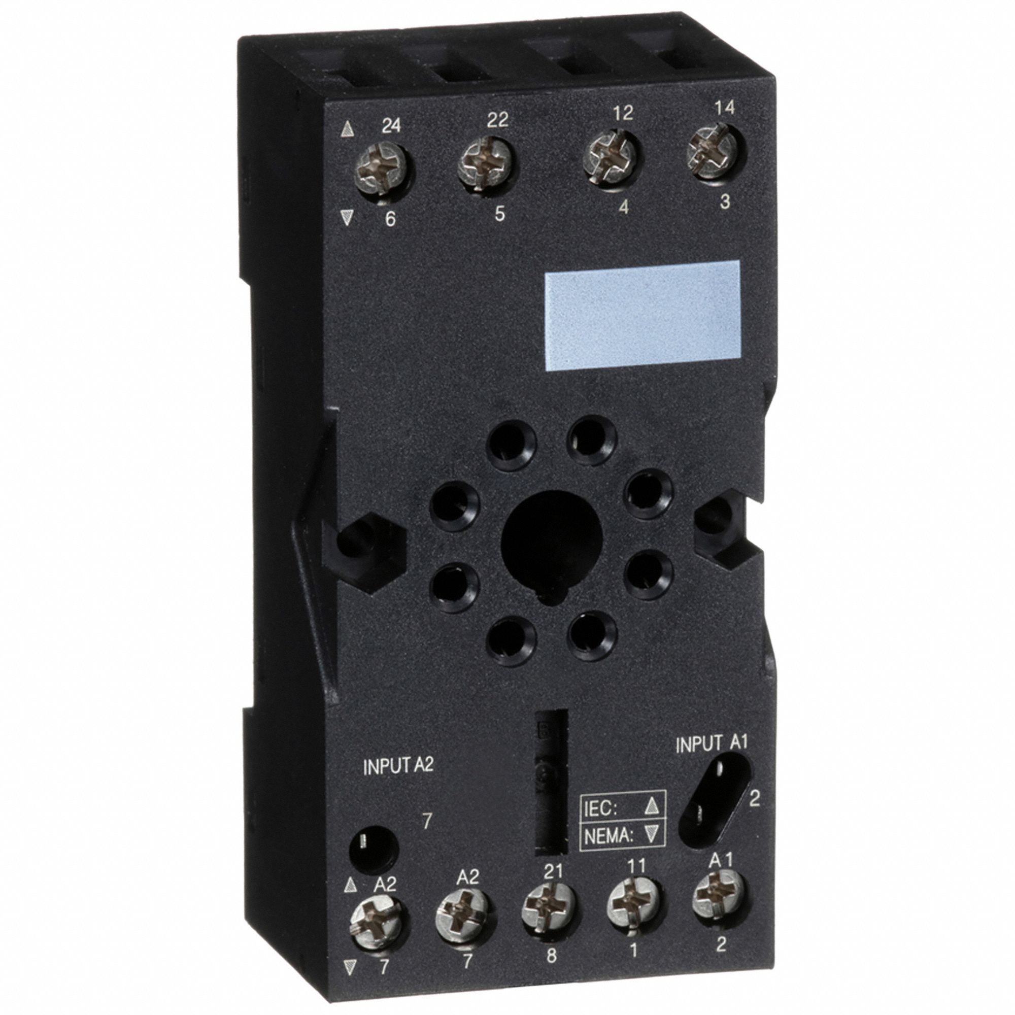 SCHNEIDER, 10 A Rating, DINRail Socket Mounting, Relay Socket 1DPW4