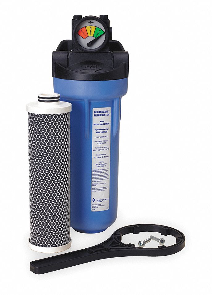 PENTAIR/PENTEK 3/4 in NPT Polypropylene Water Filter System, 1 gpm, 90