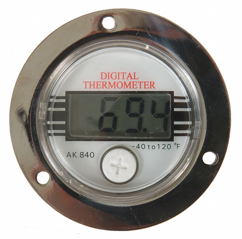 GRAINGER APPROVED NTC Thermistor Digital Panel Mount Thermometer, 40