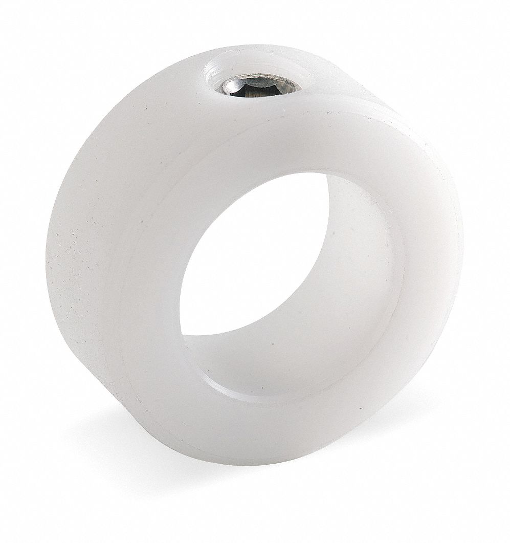 DAYTON Plastic Shaft Collar, Set Screw Collar Style, Standard Dimension