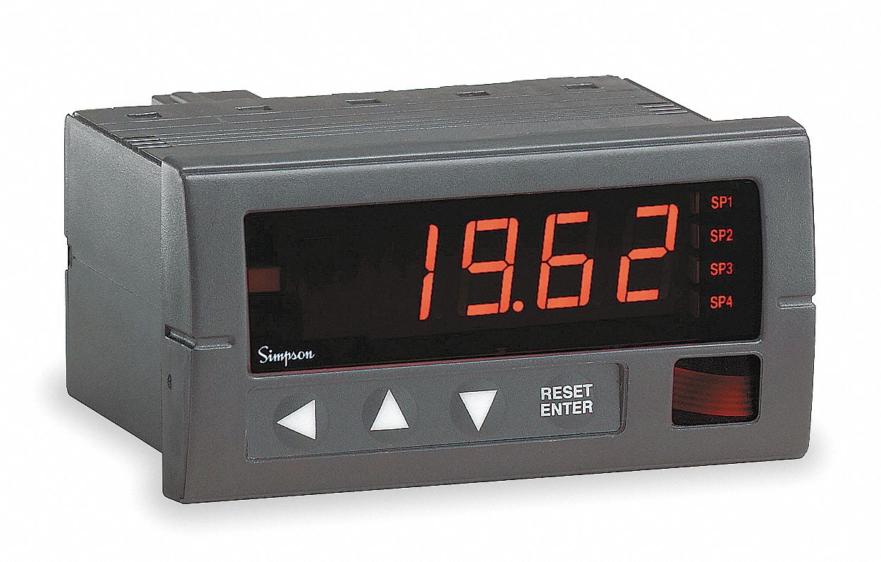 SIMPSON ELECTRIC Digital Panel Meter, AC Voltage 4EU89H335134020