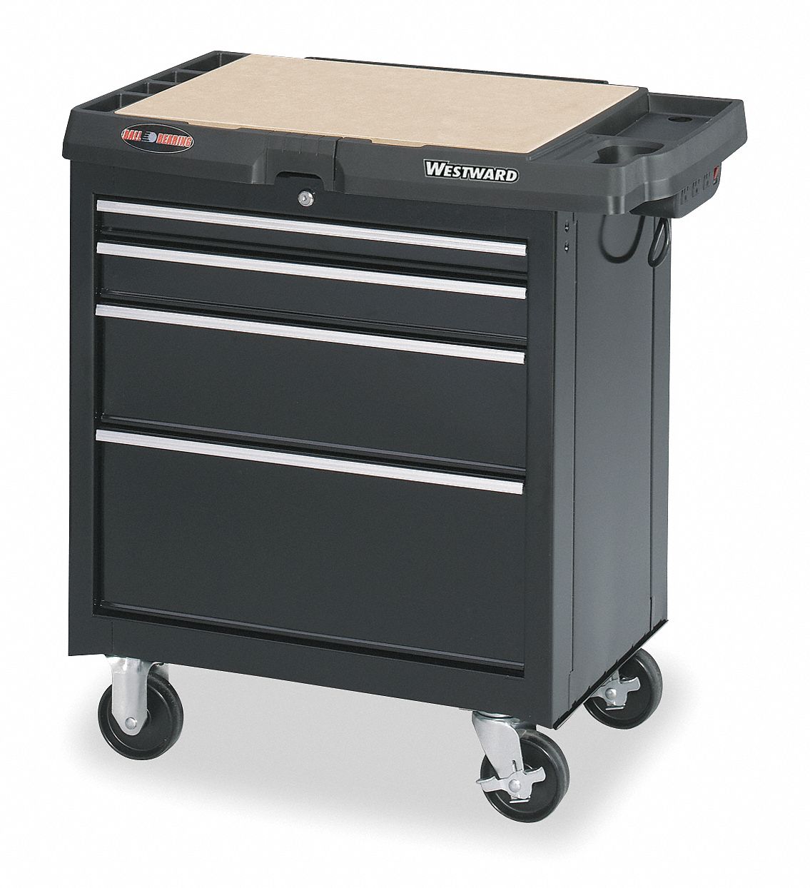 WESTWARD Black Light Duty Rolling 33 1/2 in H X 31 1/2 in W X