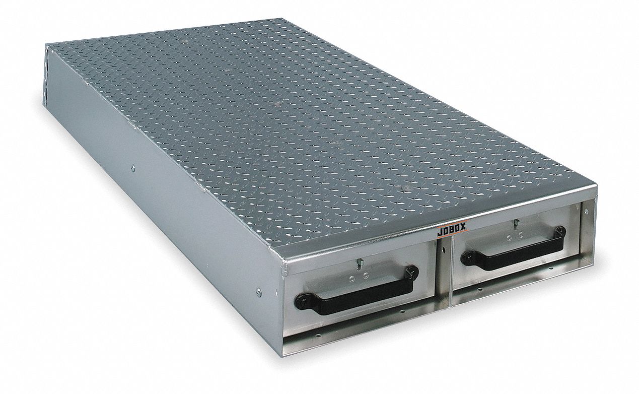 CRESCENT JOBOX, Aluminum, 6 in Ht, Truck or Van Door Storage Tray