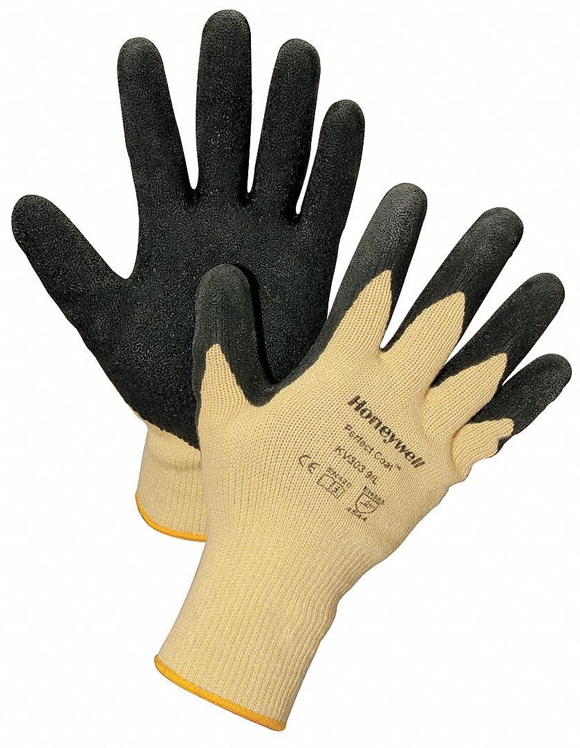 HONEYWELL NORTH Cut Resistant Gloves, Yellow/Black, S, PR 1FYH7KV303S Grainger