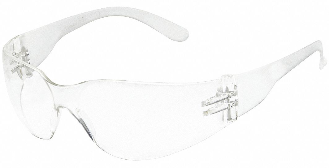 CONDOR Safety Glasses AntiScratch, No Foam Lining, Wraparound Frame