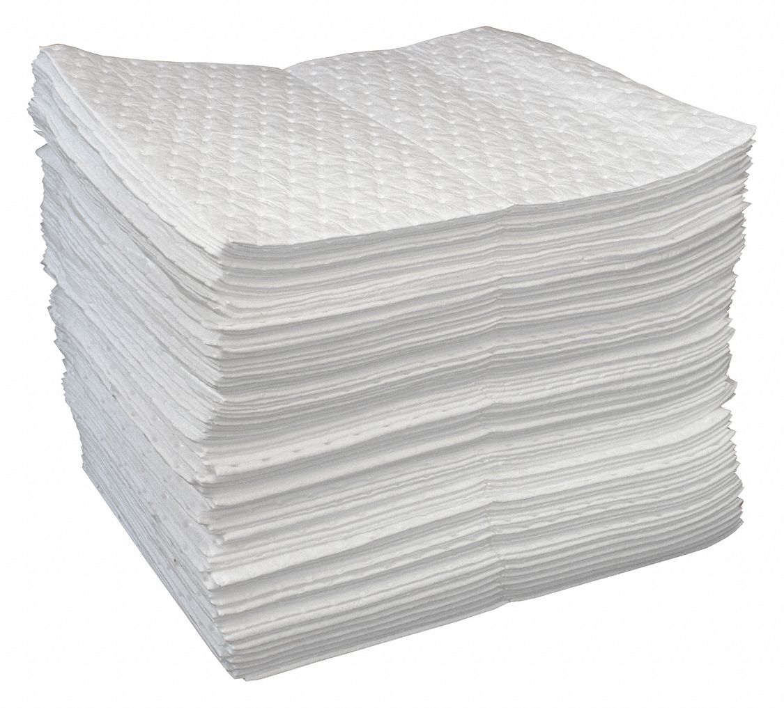 OILDRI, 0.19 gal Volume Absorbed Per Pad, 19 gal (100 Pads), Absorbent