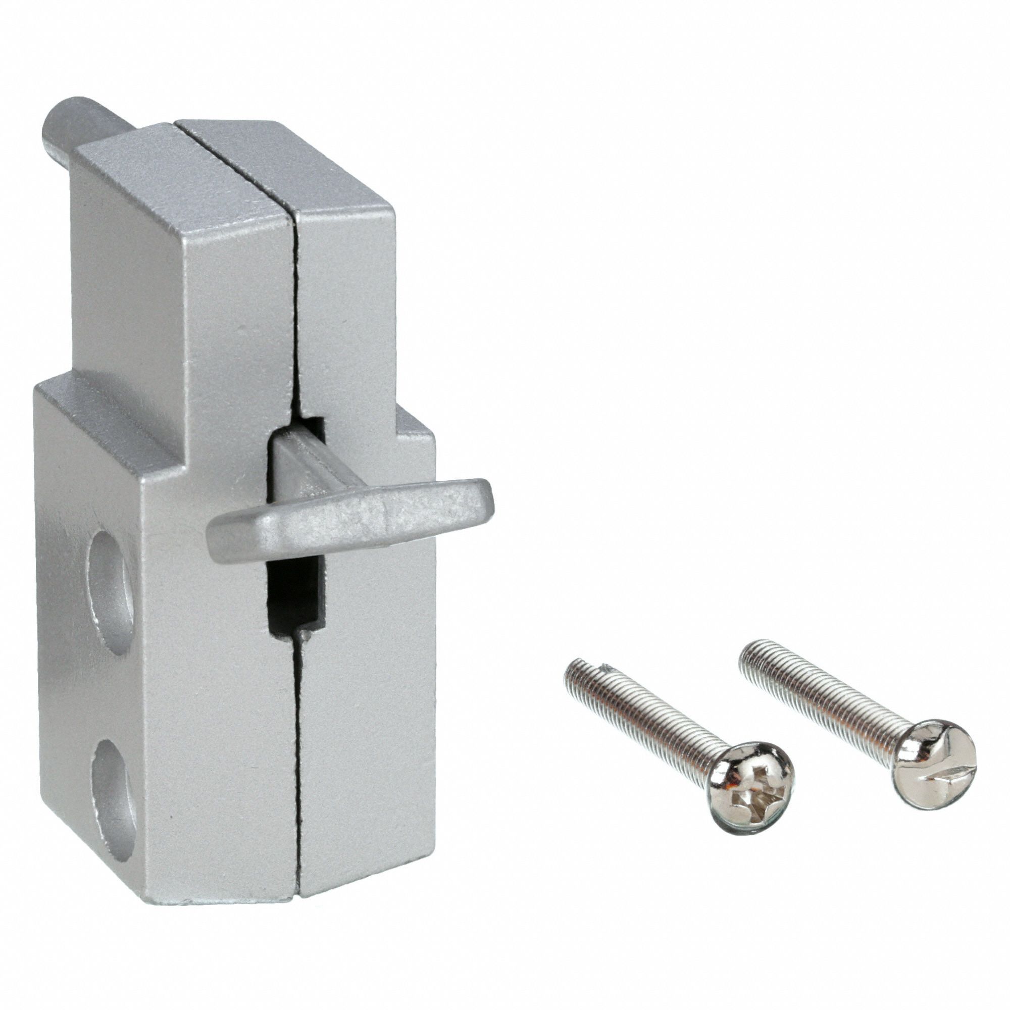 GRAINGER APPROVED Sliding Patio Door Lock Foot Activated, 2 3/8 in Lg