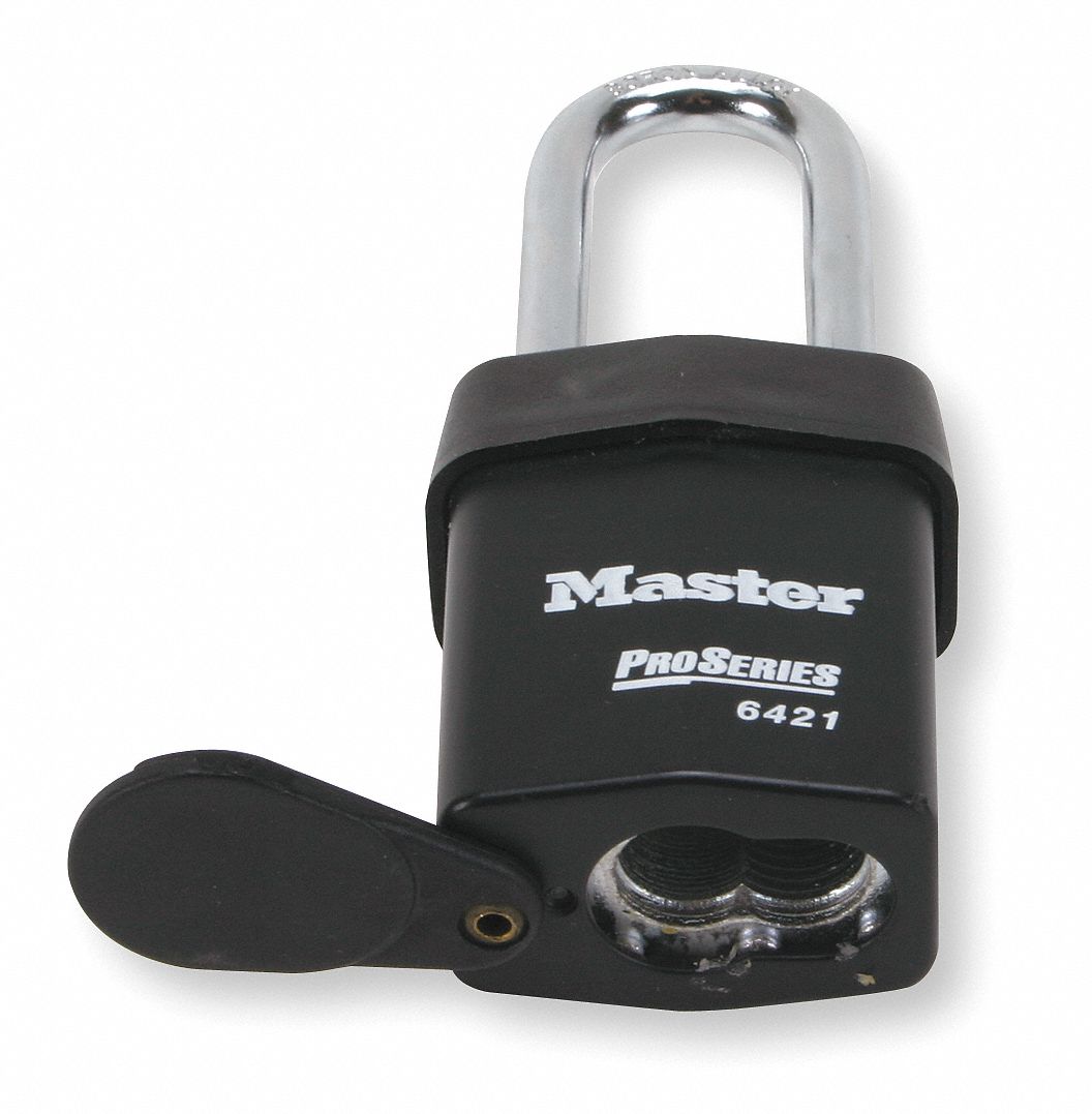 MASTER LOCK Padlock 2 1/2 in Vertical Shackle Clearance, 7/8 in
