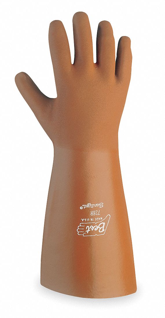 SHOWA Chemical Resistant Glove, PVC, 12" L, PR 50JZ97725R10 Grainger