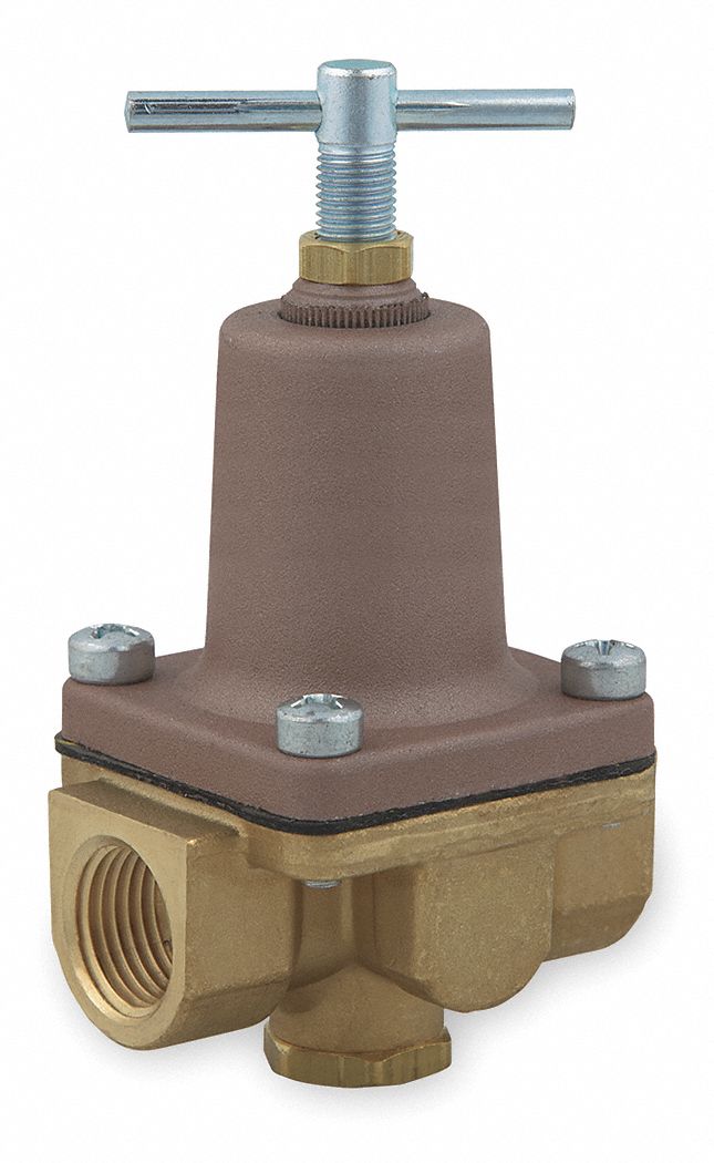 Pressure Regulator, Brass, 3 to 50 psi - Grainger