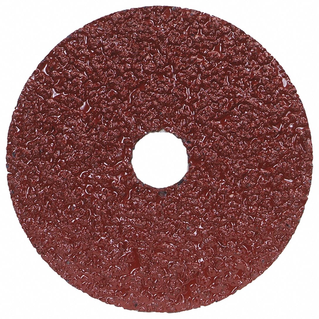 NORTON Fiber Disc 4 1/2 in Disc Dia, 100 Abrasive Grit, Medium, Fiber, Backing Wt, F240, 25 PK