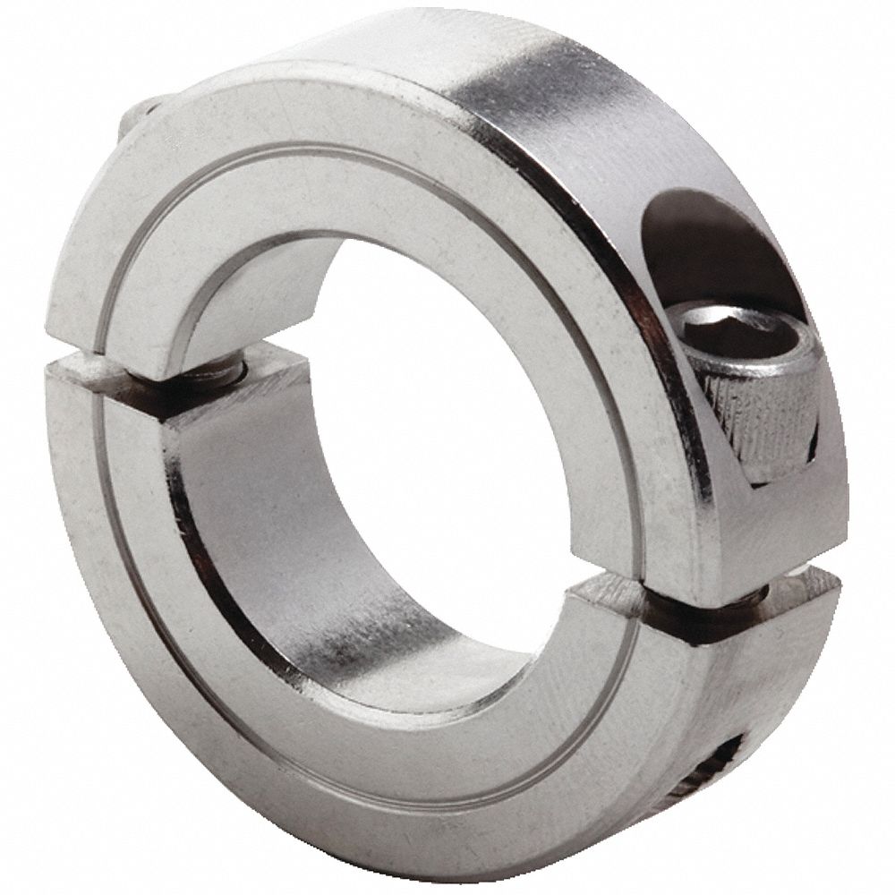 DAYTON Stainless Steel Shaft Collar, Clamp Collar Style, Standard