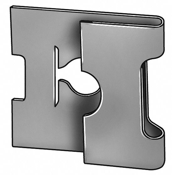 GRAINGER APPROVED 632 U Style Spring Nut, Black Phosphate, Steel