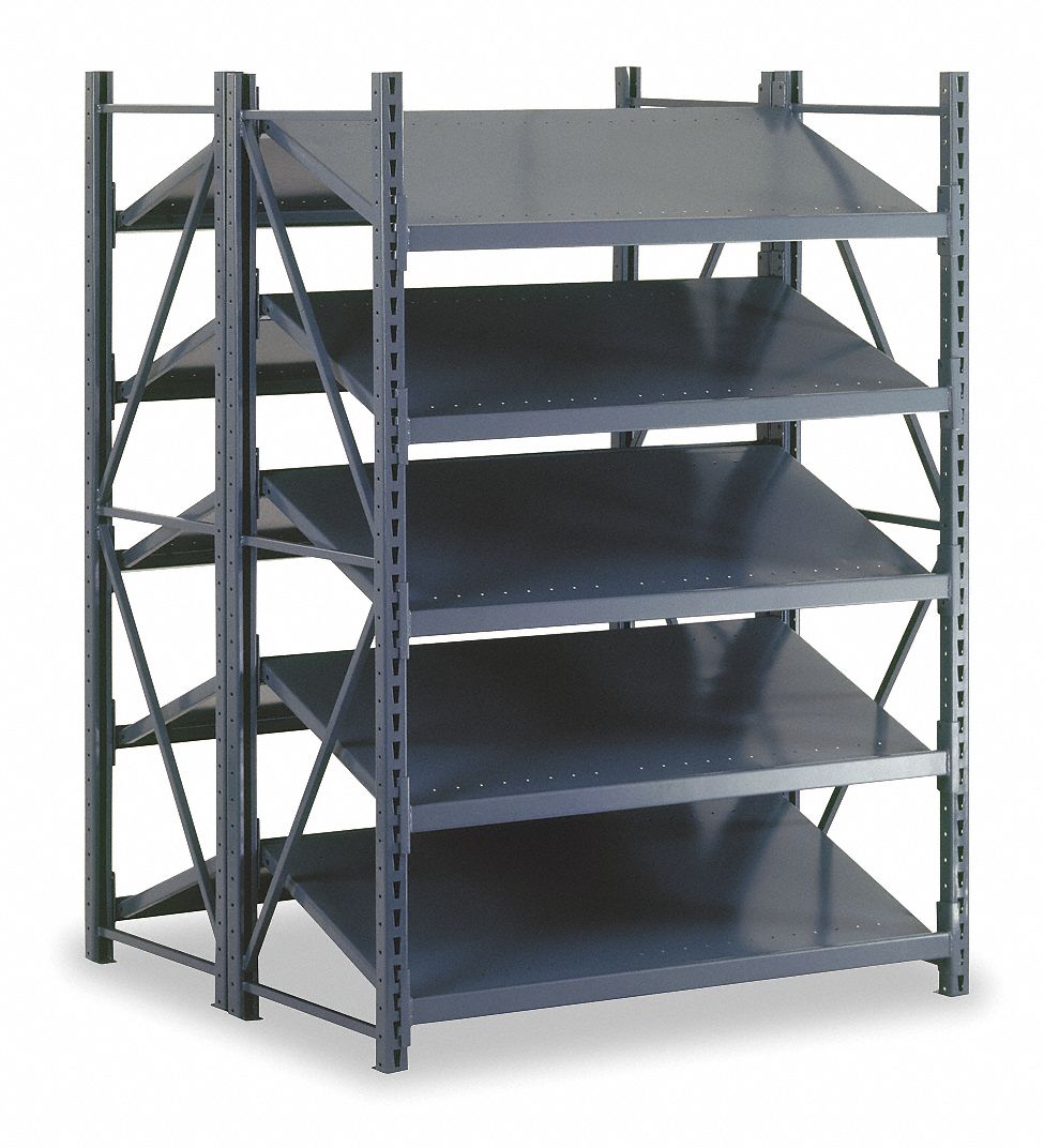 EDSAL Starter Boltless Shelving with Steel Decking, 5 Shelves, 52"W x
