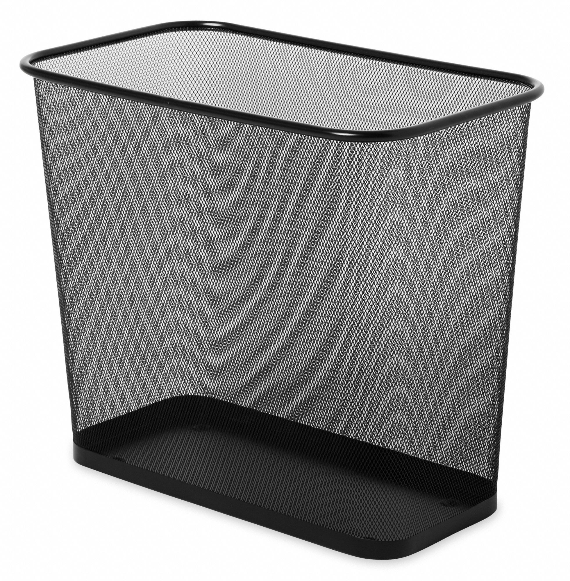 RUBBERMAID COMMERCIAL PRODUCTS 7 1/2 gal Rectangular Wastebasket, Metal
