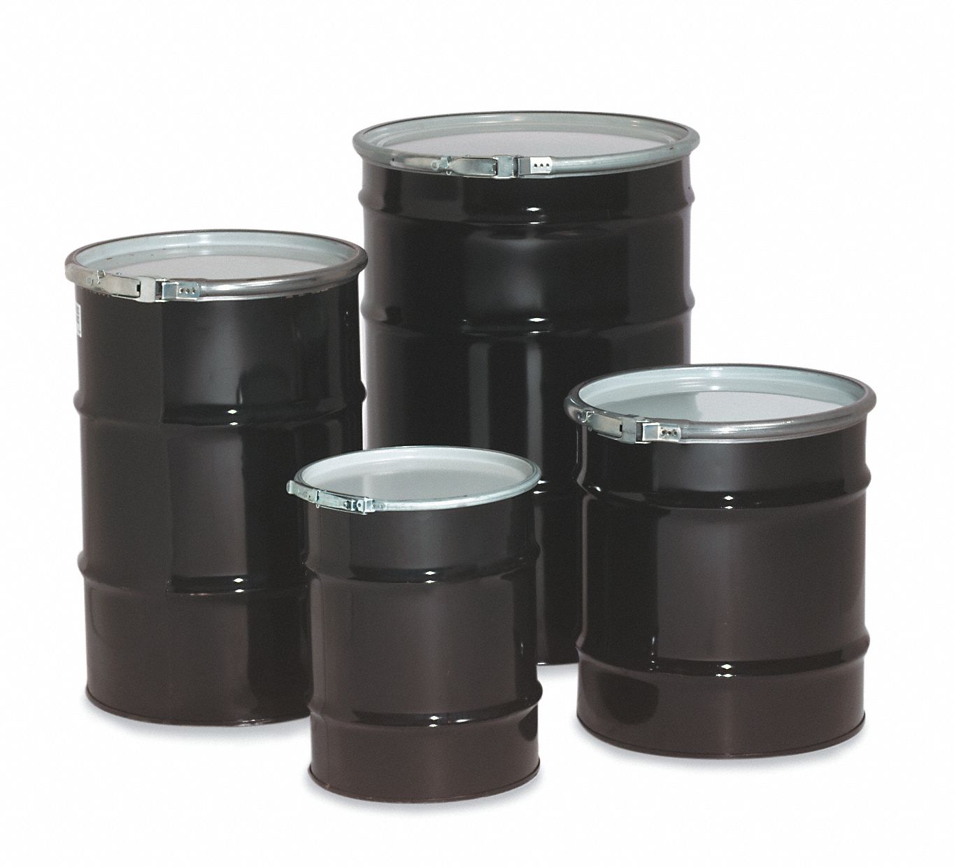 SKOLNIK 55 gal Black Steel Open Head Transport Drum 9U697CQ5507Q