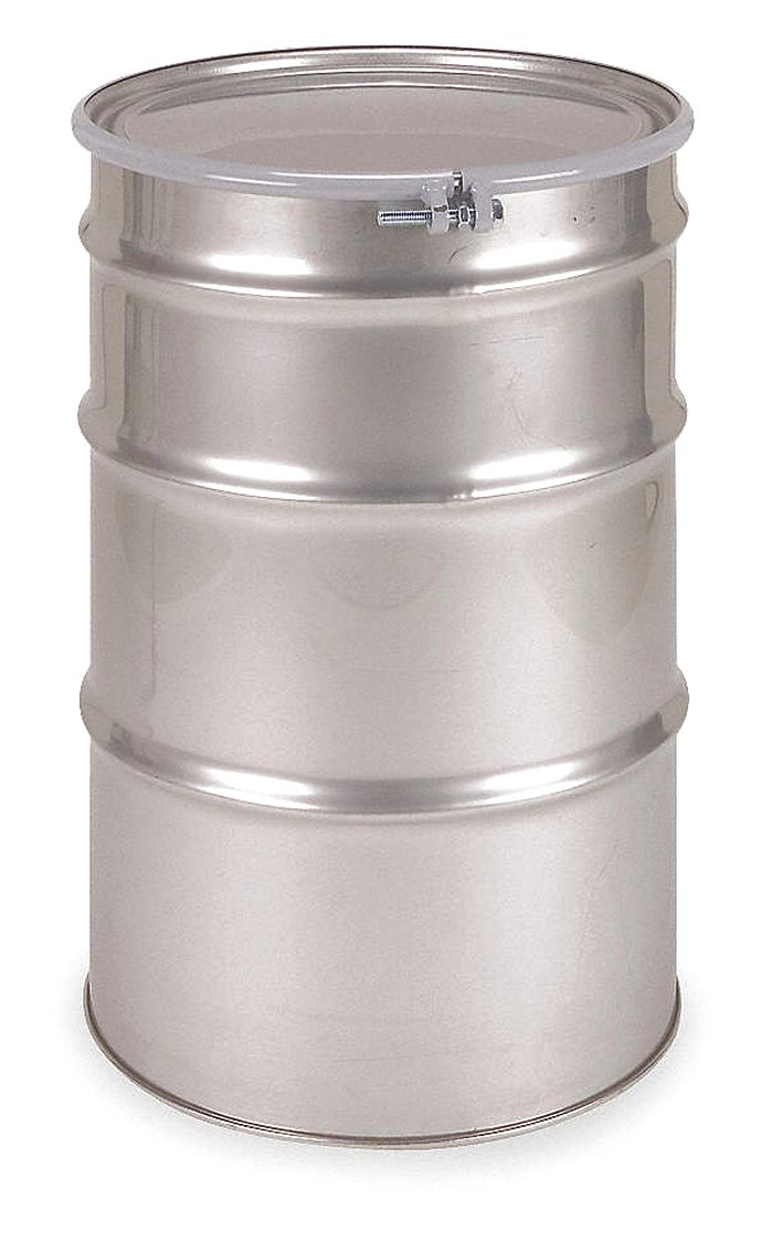 Stainless Steel, 55 gal, Transport Drum 1MLC4ST5502 Grainger