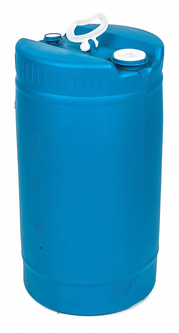 GRAINGER APPROVED 15 gal Blue Polyethylene Closed Head Transport Drum