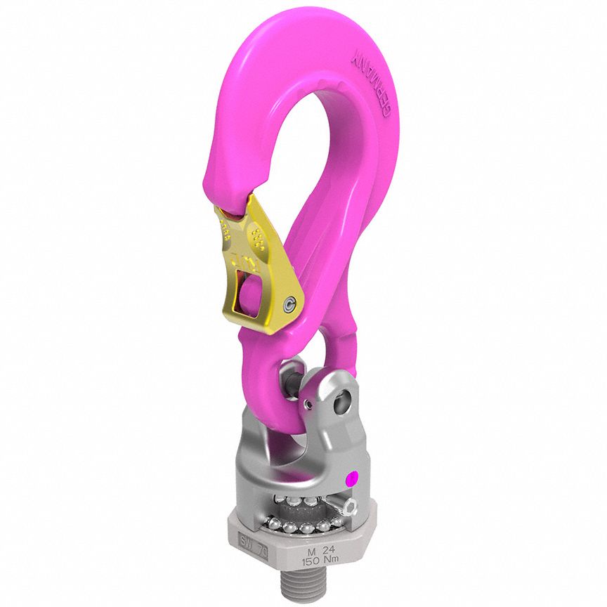 RUD CHAIN Hoist Ring ScrewOn Mounting, PPS, 180° Pivot, 360° Swivel Angle, 5/811 Thread Size