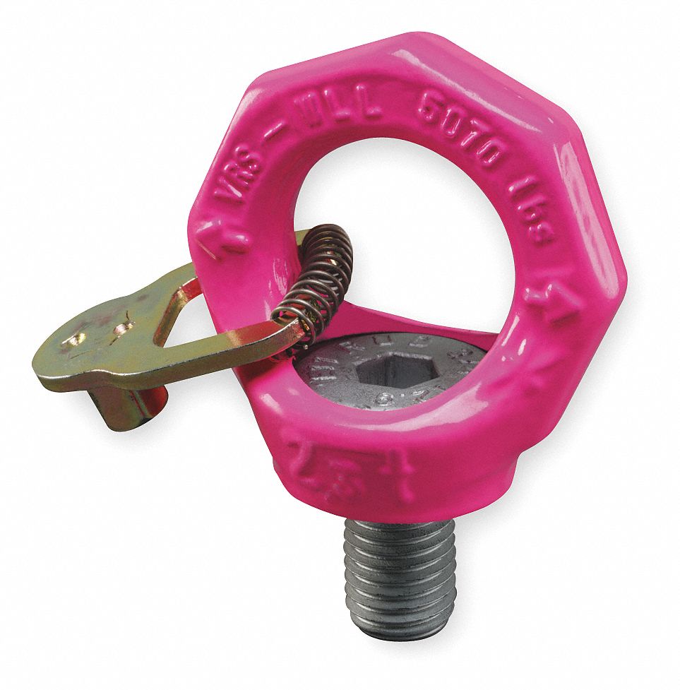 RUD CHAIN BoltOn Hoist Ring, M8 x 1.25 Thread Size, 660 lb. Working Load Limit, 360° Pivot