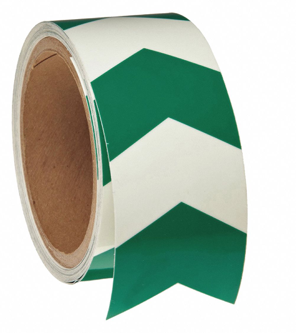 GlowintheDark, Chevron, Floor Marking Tape 1MM1890971 Grainger