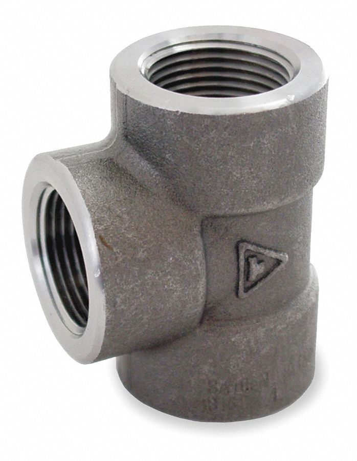 GRAINGER APPROVED Tee, FNPT, 1/2 in Pipe Size Pipe Fitting 1MMX9