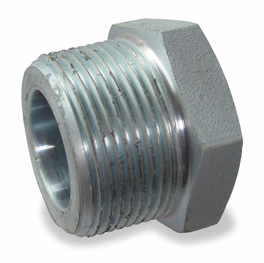 GRAINGER APPROVED Galvanized Steel Hex Bushing, 2" x 11/2" Pipe