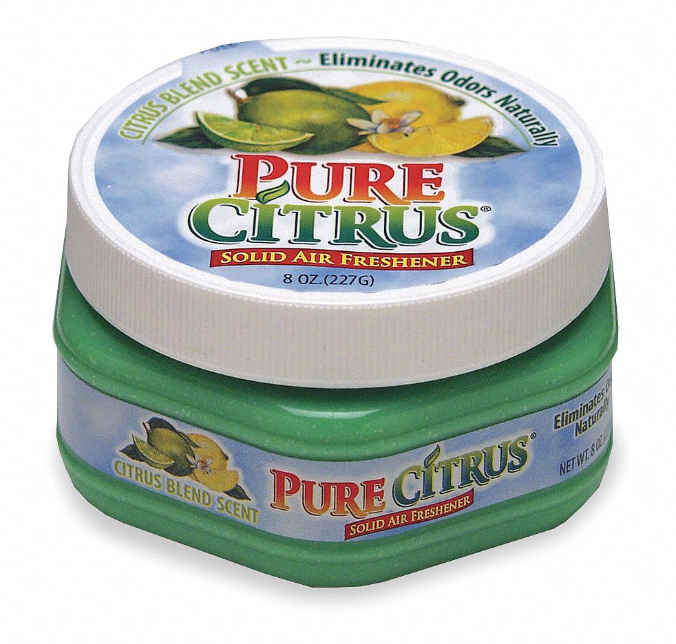PURE CITRUS Citrus Blend Scented Air Freshener Jar, Green, 1 EA 1MPY6
