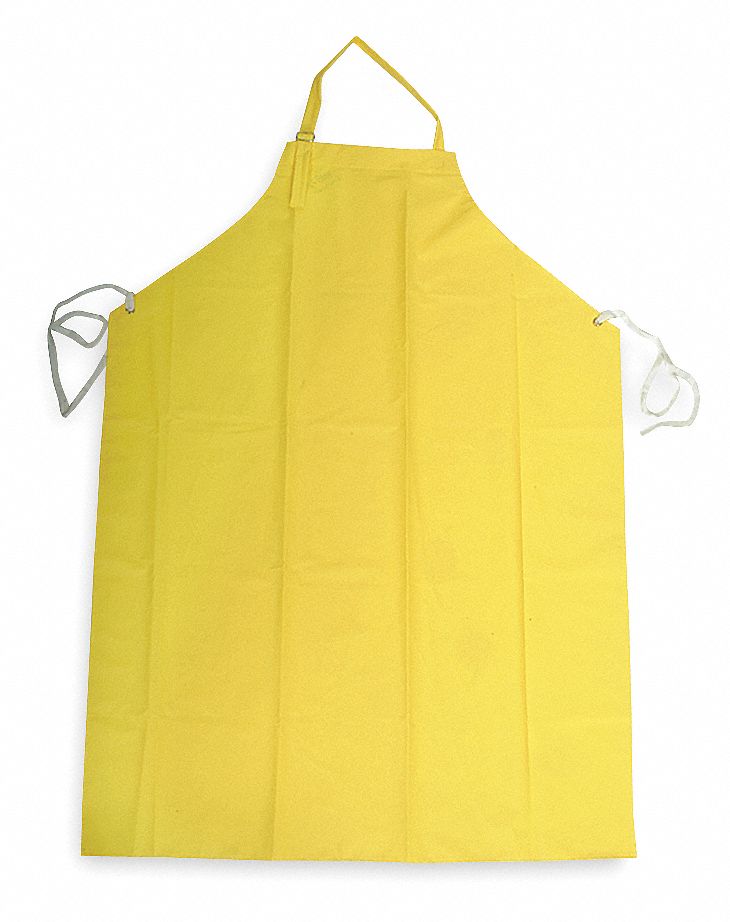 CONDOR Chemical Resistant Bib Apron, Universal, Yellow, Nylon/PVC 1N8721N872 Grainger