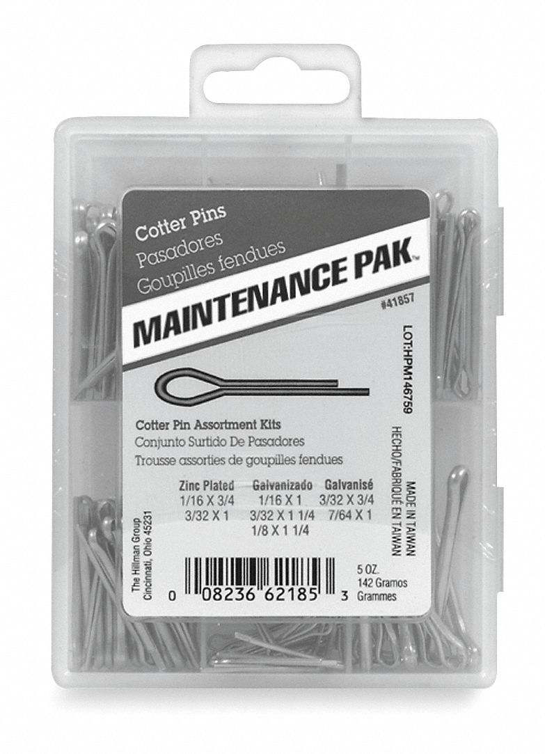 GRAINGER APPROVED Cotter Pin Kit, 117 PC 1NA991NA99 Grainger