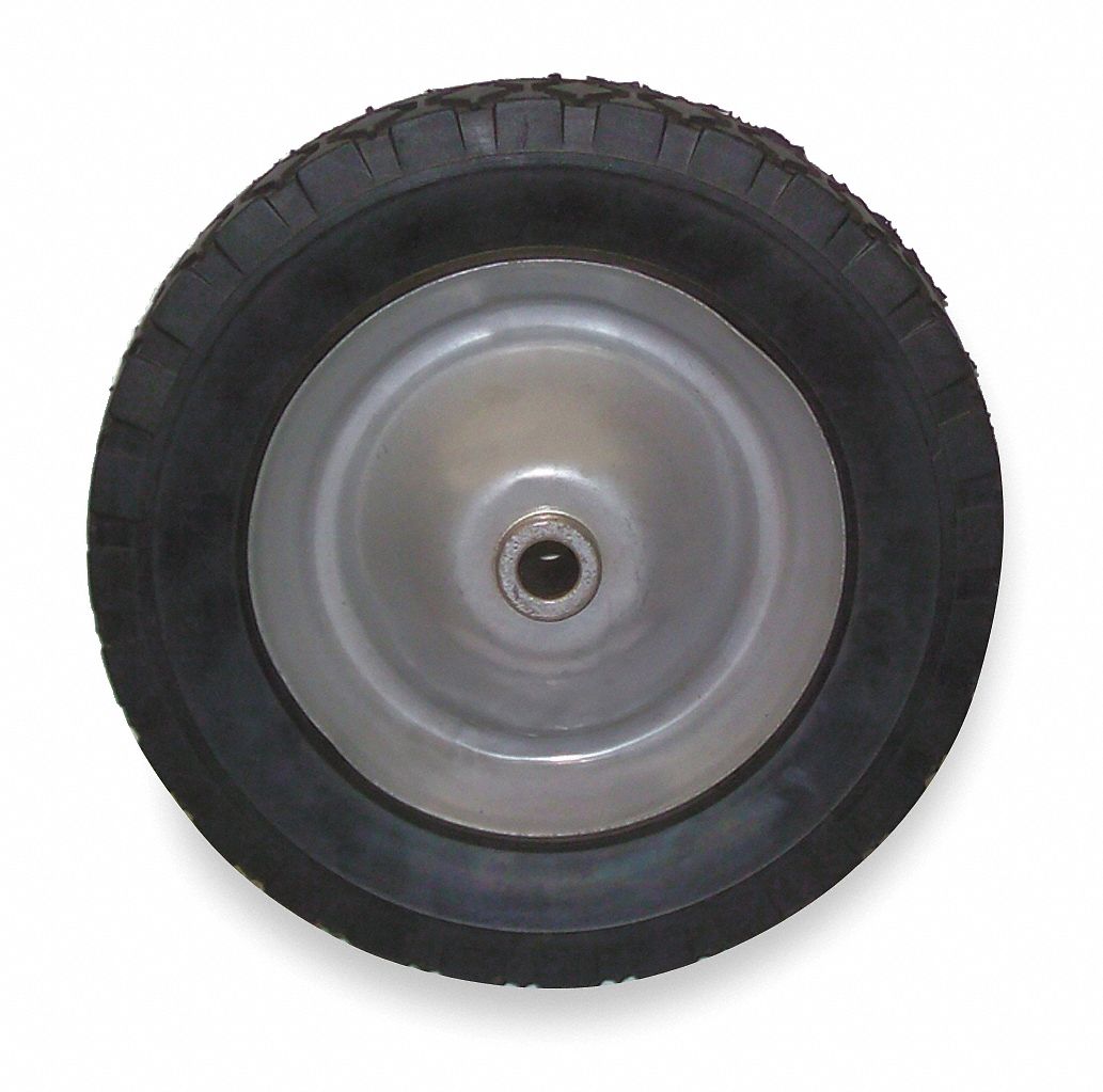 GRAINGER APPROVED Semipneumatic Wheel, 6 in Wheel Dia., 50 lb Load