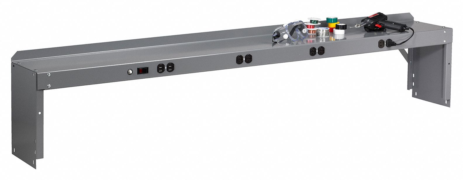 TENNSCO Electrical Shelf Riser, Steel, 18 in Height, 72 in Width, 15 in