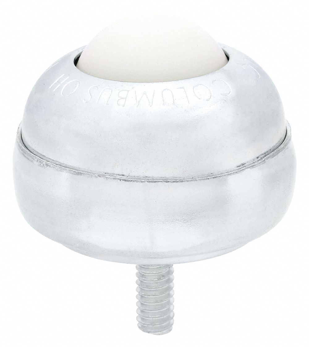 1 in Ball Dia Ball Transfer, 35 lb Ball Load Capacity, Ball Transfer