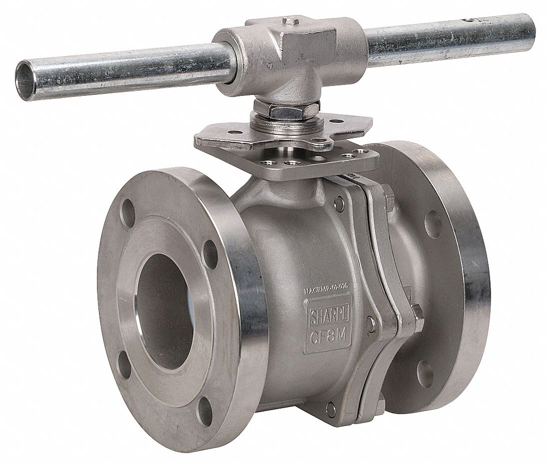 GRAINGER APPROVED Ball Valve, 316 Stainless Steel, Inline, 2Piece