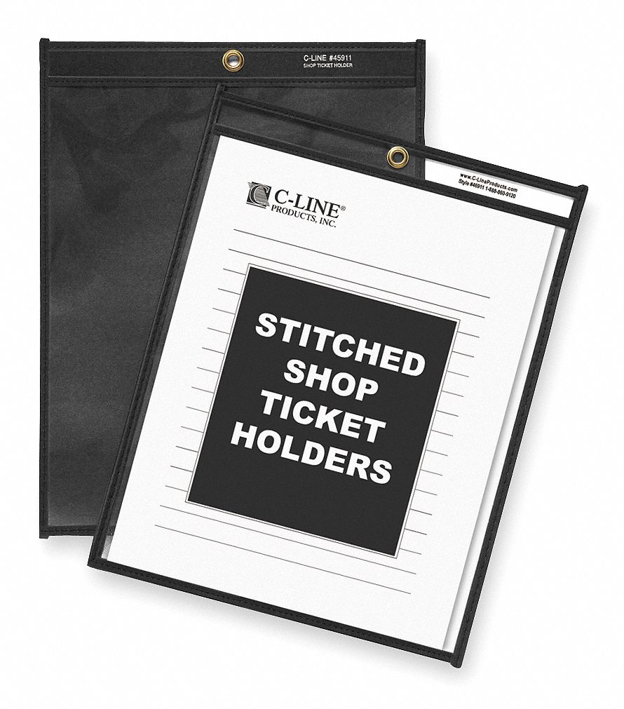 Shop Ticket Holder,Vinyl,6 In W,PK15 Grainger