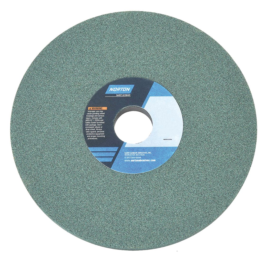 NORTON Type 1 Silicon Carbide Straight Grinding Wheel, 7 in, 1 1/4 in
