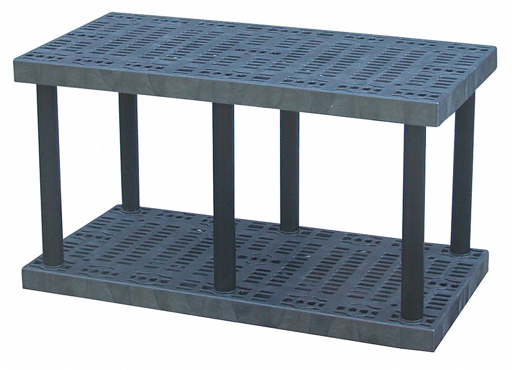 STRUCTURAL PLASTICS, 48 in x 24 in, 27 in Overall Ht, Plastic Shelving