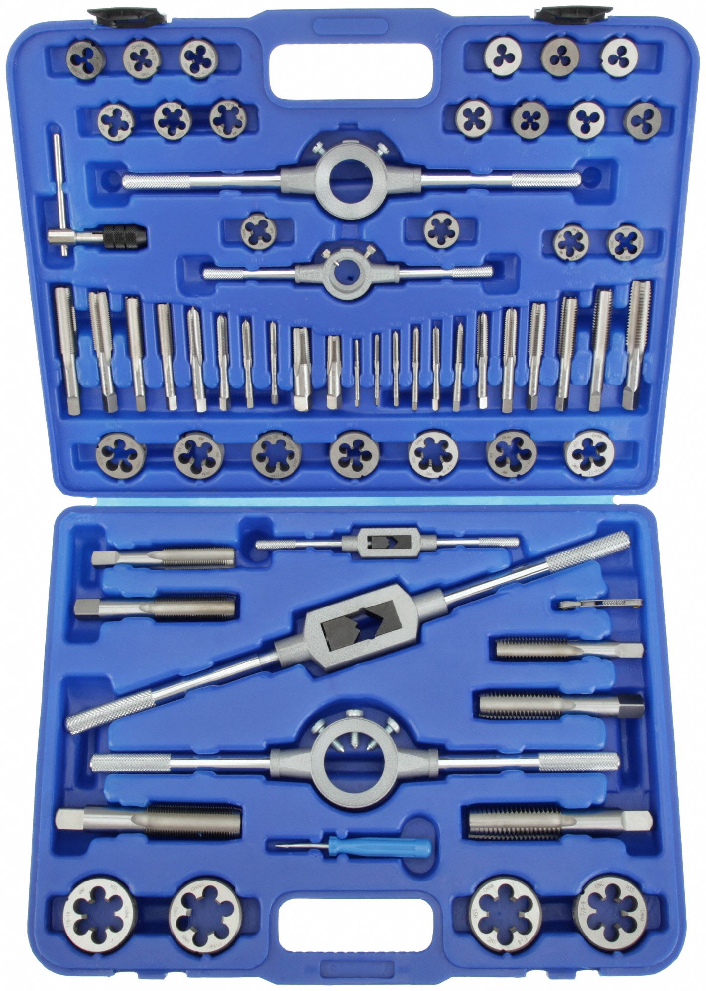 WESTWARD, 64 Pieces, 440 Min. Tap Thread Size, Tap and Die Set