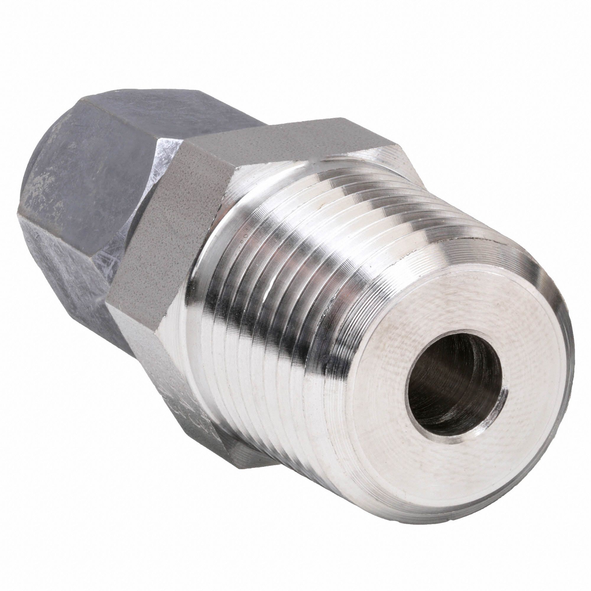 PARKER Male Connector, 1/4 in Tube Size, 1/4 in Pipe Size Pipe