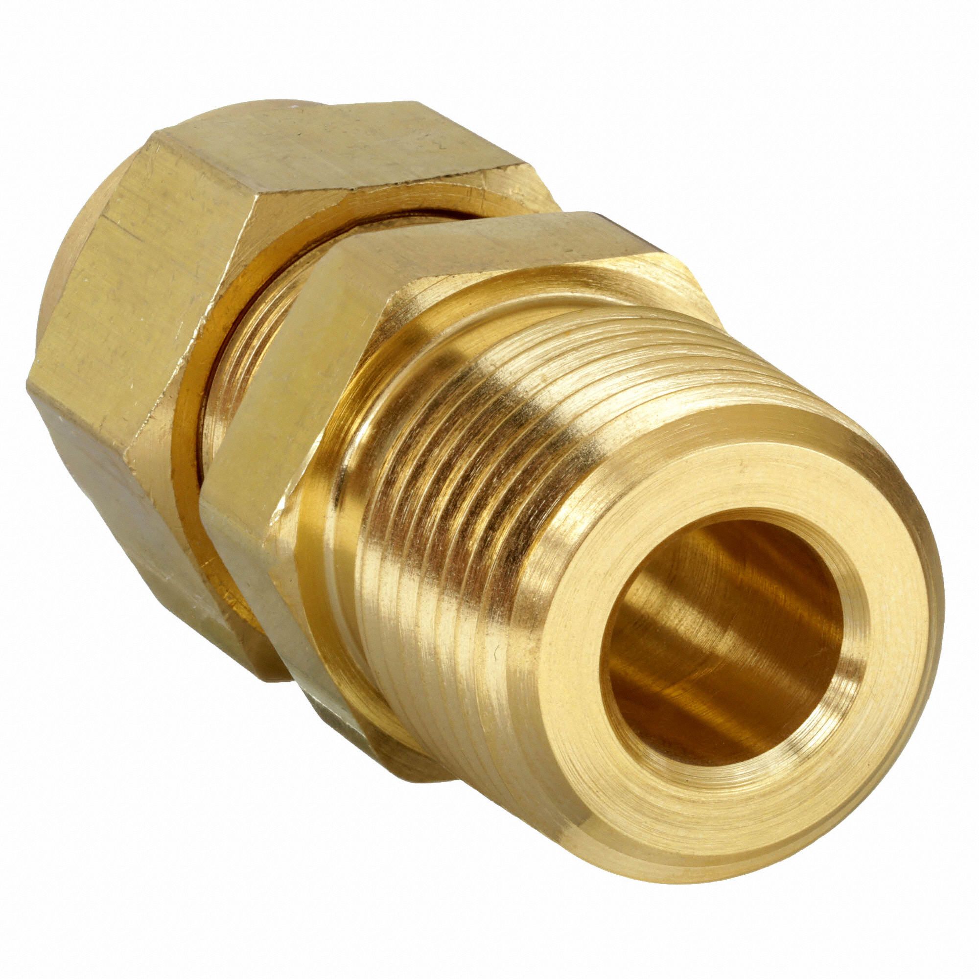 PARKER Male Connector, 1/2 in Tube Size, 1/2 in Pipe Size Pipe