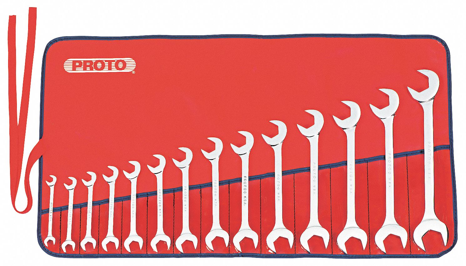 PROTO, Alloy Steel, Chrome, Open End Wrench Set 1Q406J3100B Grainger