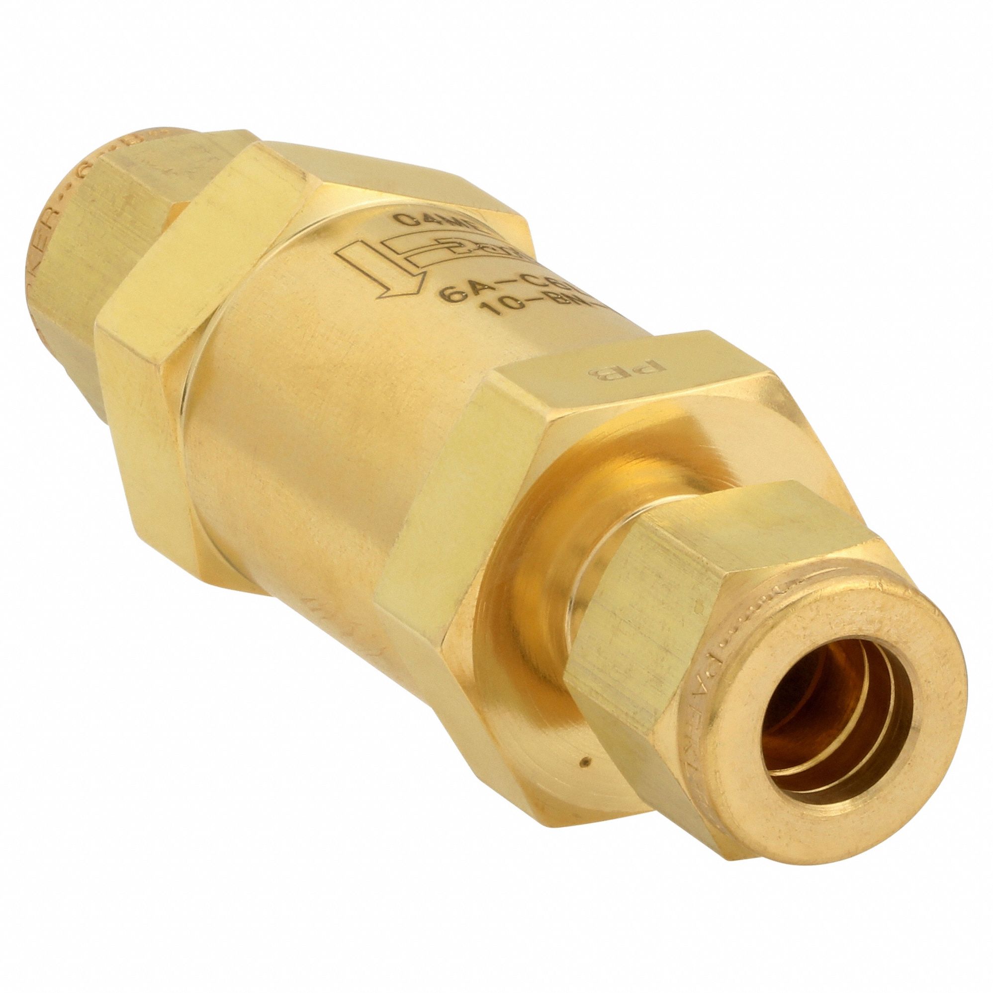 PARKER, For Fluids/Gas Media, Poppet, Instrumentation Check Valve