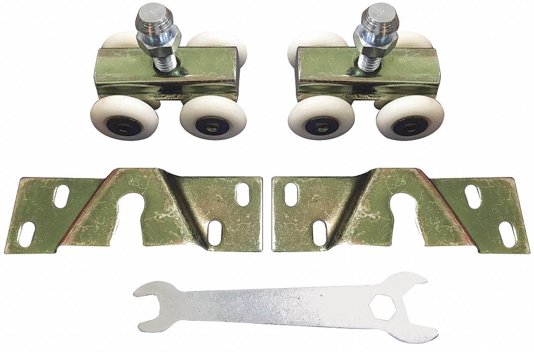 GRAINGER APPROVED Replacement Door Hanger Steel, Zinc, 3 23/32 in Lg