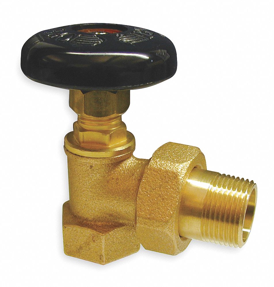 GRAINGER APPROVED Steam Radiator Valve, Steam, Water, Brass, 3/4