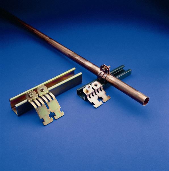 NVENT CADDY Copper Tubing Strut Pipe Clamp, Copper Electro Plated Steel
