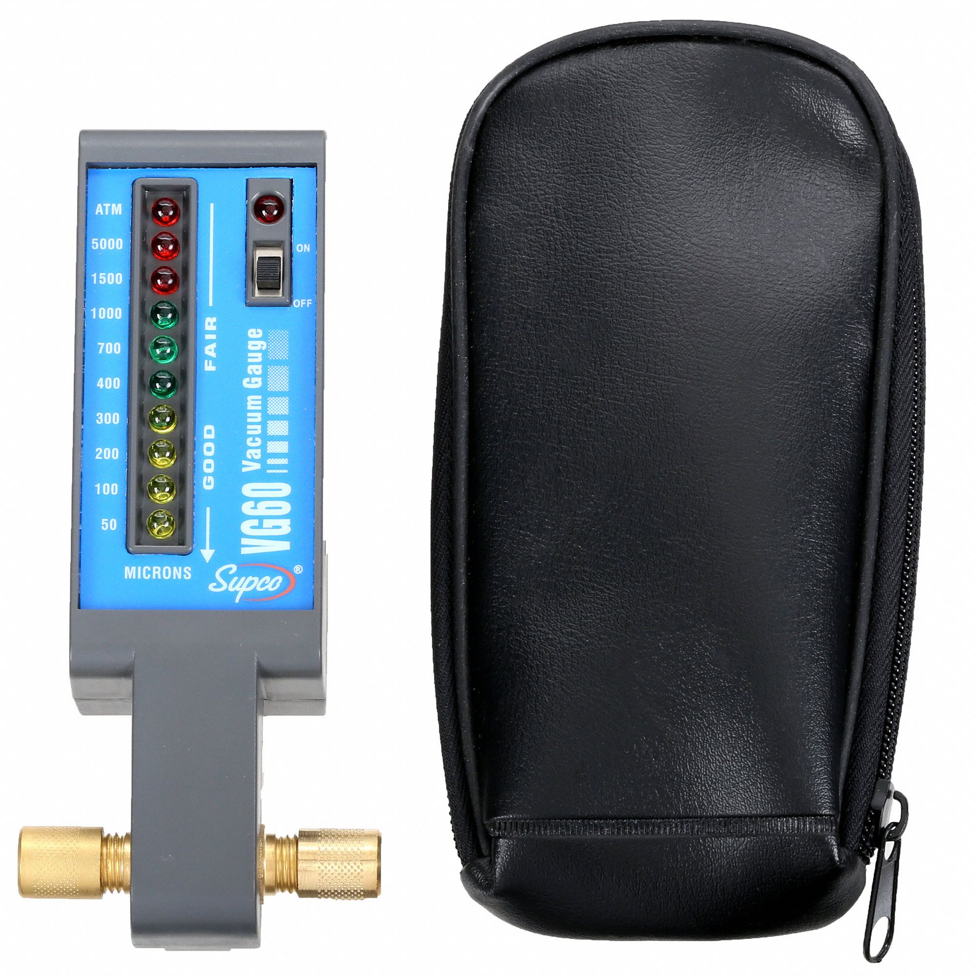 SUPCO Vacuum Gauge, 10 Segmented LED Display, Measuring Range 50 to