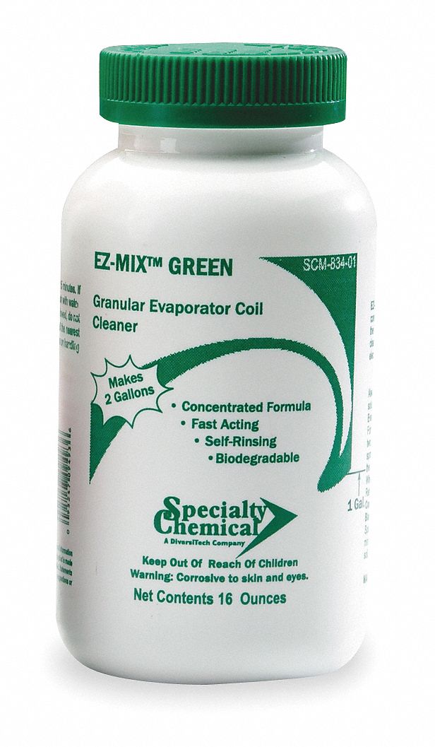 Solid Granular Condenser Cleaner, 16 oz, Green Color, 1 EA - Grainger