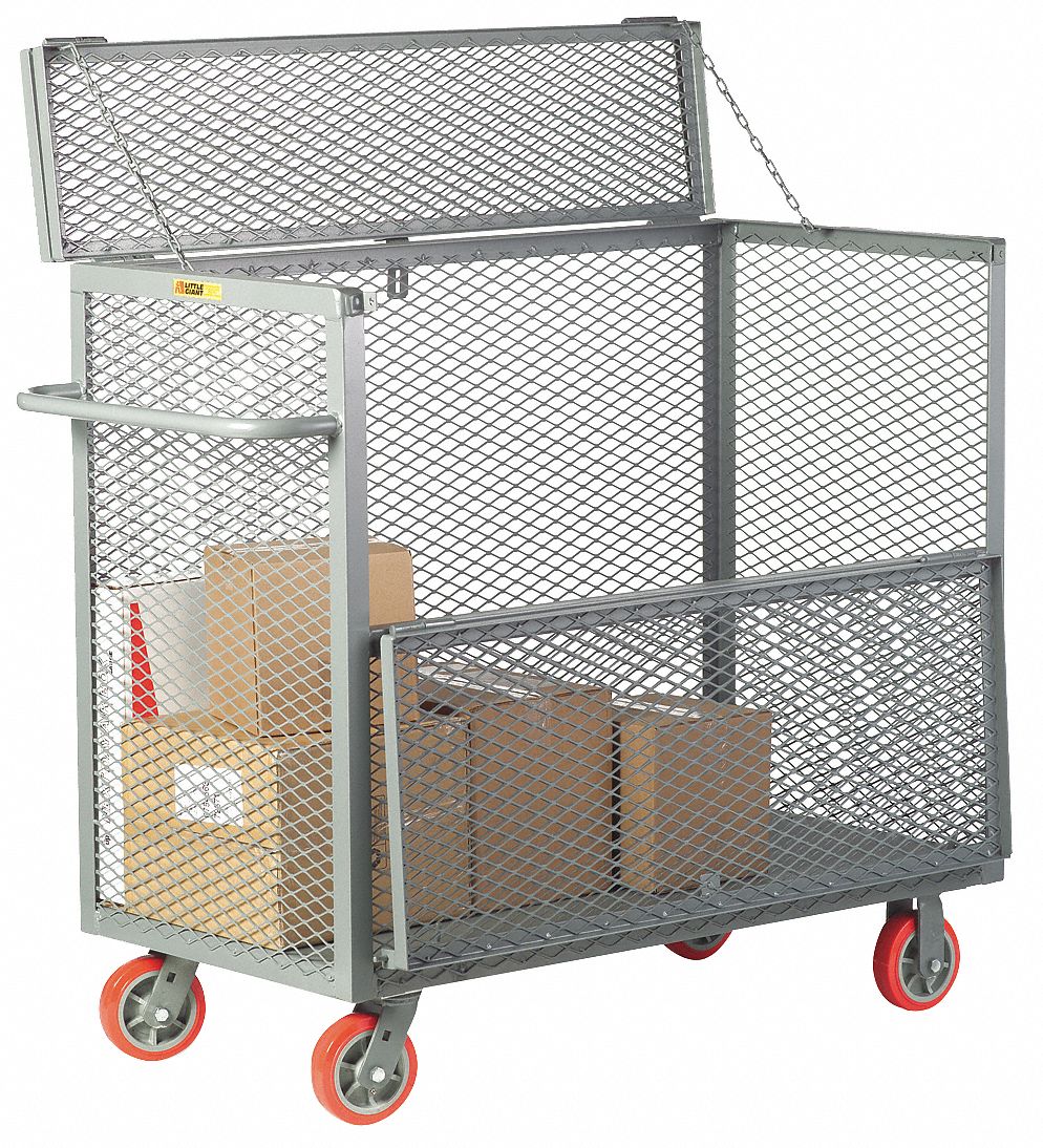 Security Box Cart, 3600 lb Load Capacity, 48 in x 30 in Grainger