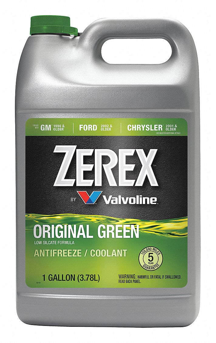 ZEREX Antifreeze Coolant, 1 gal, Plastic Bottle, Dilution Ratio 50/50